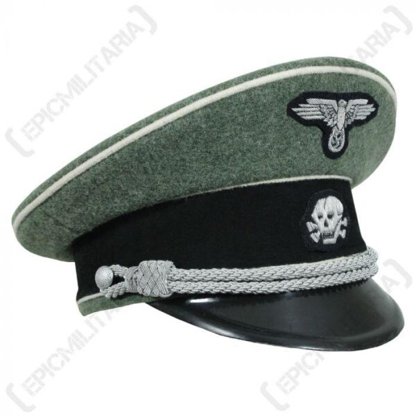 WWII German Army Officer Visor Cap - Field Grey