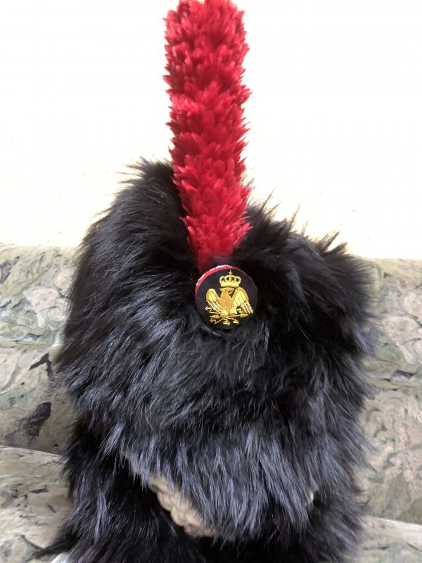 Napoleonic Bearskin hat for infantry of guard, Officer Shako