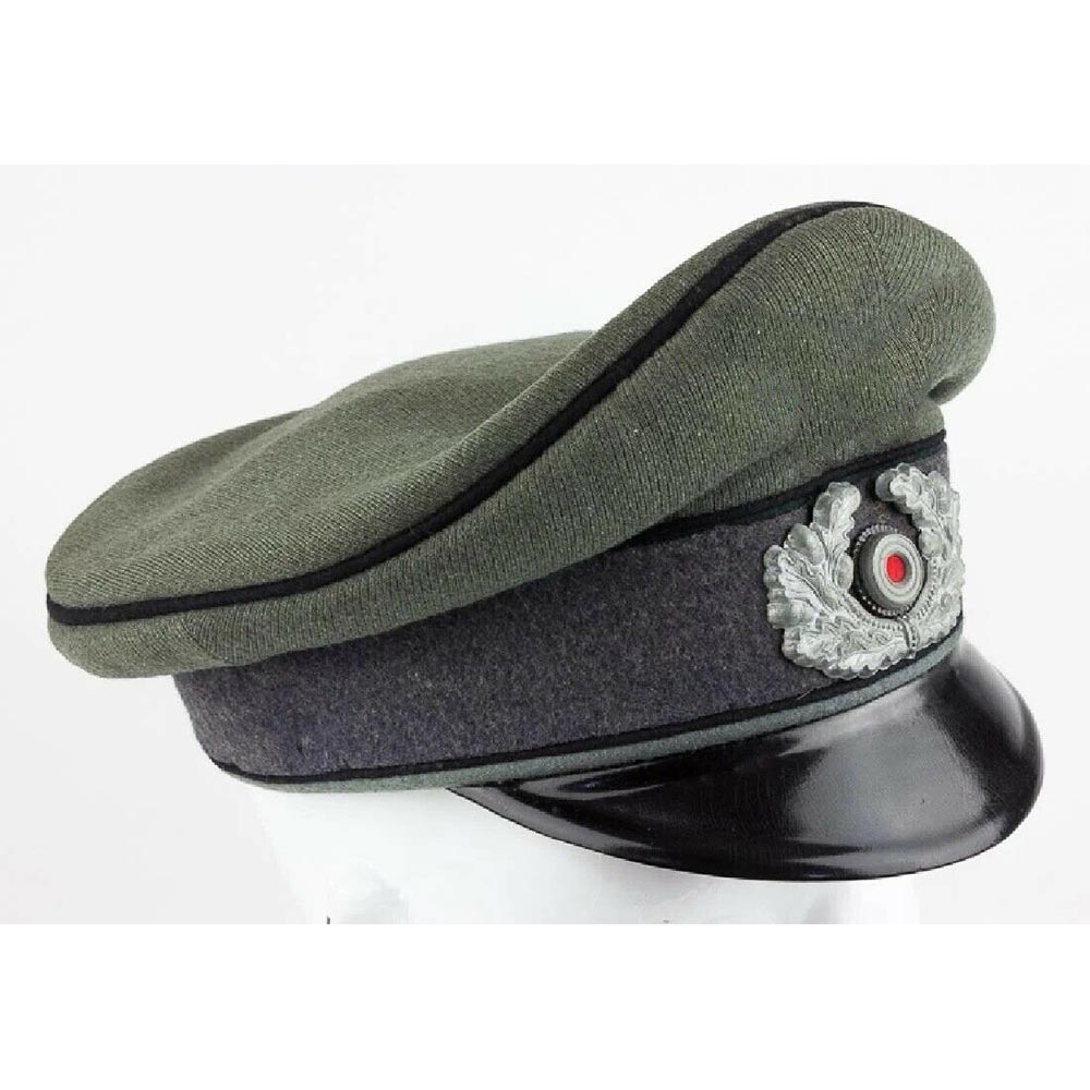 WWII GERMAN ARMY PIONIER OFFICER'S CRUSHERVISOR CAP