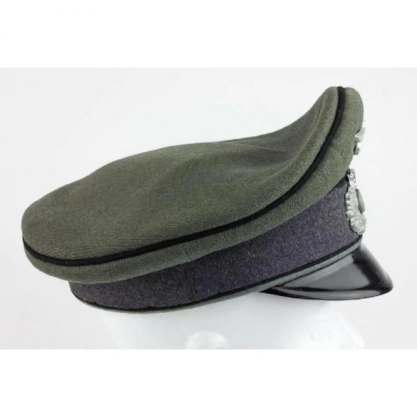 WWII GERMAN ARMY PIONIER OFFICER'S CRUSHER VISOR CAP (2)