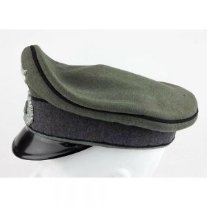 WWII GERMAN ARMY PIONIER OFFICER'S CRUSHER VISOR CAP (4)