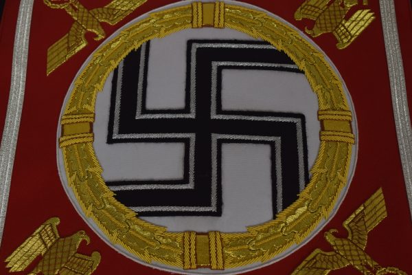 WWII GERMAN Fuhrer Standard HAND EMBROIDERD FLAG (3)