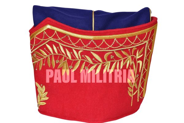 Bonnet de police Fatigue cap for Marshall or General with Red Wool Bottom with Embroidered imperial Eagle
