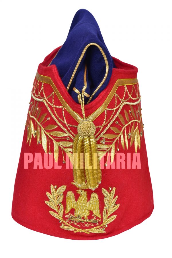 Bonnet de police Fatigue cap for Marshall or General with Red Wool Bottom with Embroidered imperial Eagle (2)