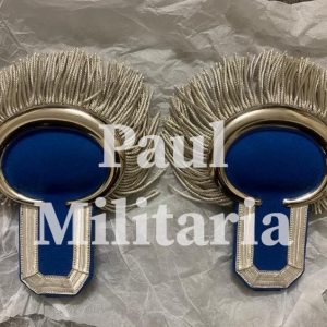 Epaulettes-BLUE WITH SILVER FRINGES