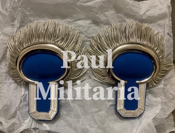 Epaulettes-BLUE WITH SILVER FRINGES