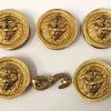 Light cavalry, lion head buckles, (2)