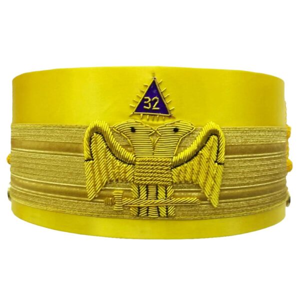 32nd Degree Wings DOWN Scottish Rite Yellow Cap Bullion