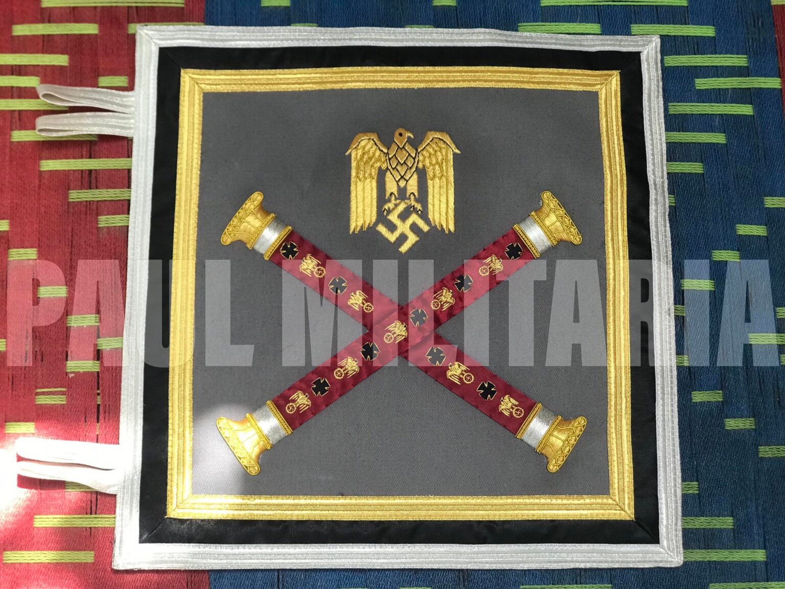 WWII GERMAN FIELD MARSHALL ERWIN ROMMEL CAR Flag