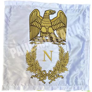 French Napoleonic Imperial Eagle Banner WhiteBlue (1)