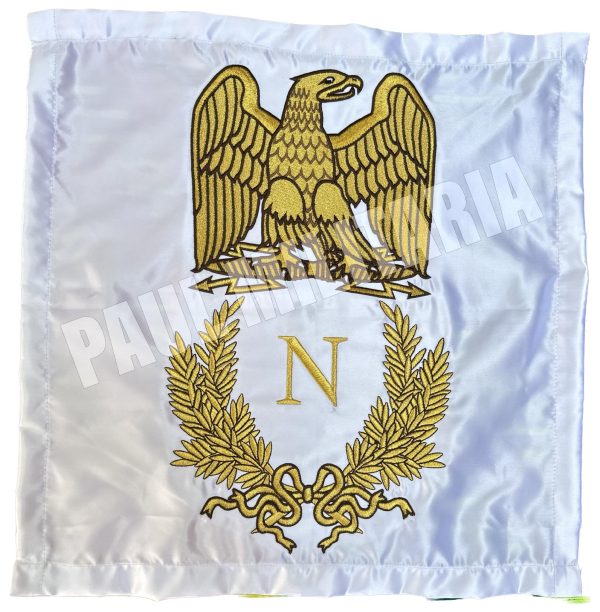 French Napoleonic Imperial Eagle Banner WhiteBlue (1)
