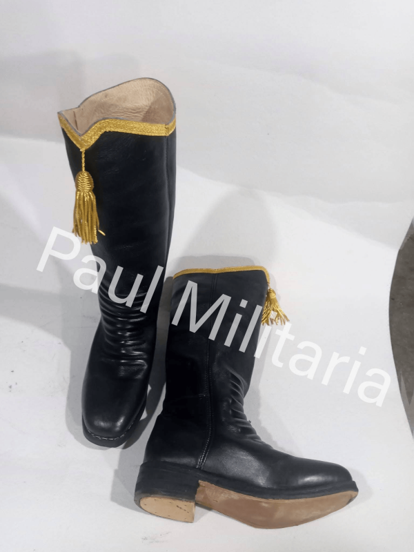 Boots Hussars officer with gold braid Leather sole