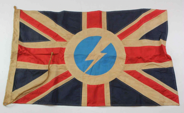 WW2 1940s Oswald Mosley, Holloway, B.U.F British Union Of Facist Flag